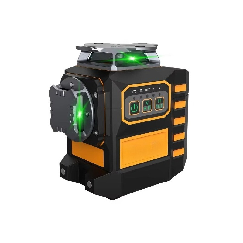 Green Beam Laser Level 12 Line - 3Dクロスラインレーザーレベル、12ライン、360度自動水平調整機能、緑色レーザー、測量機器、光学式水平器