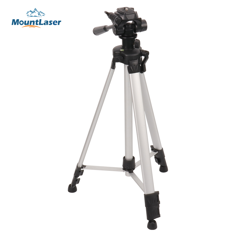 Laser Level Tripod Stand 1.5M - アップグレード版1.5mレーザーレベル用三脚、高さ調整可能、厚みのある三脚スタンド、測量用取り外し可能な傾斜ヘッド付き