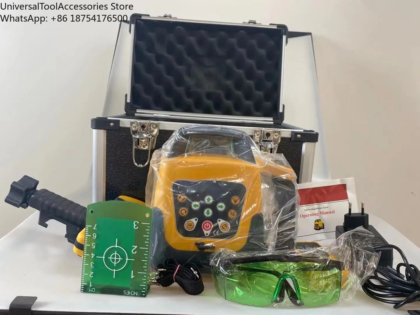Rotary Laser Level 500M Range - 高精度自動電子セルフレベリング360度回転レーザー3Dグリーンビーム500m範囲回転レーザーレベル