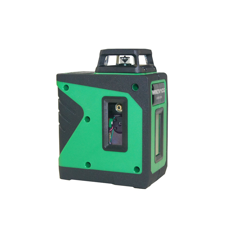 Green Beam Laser Level 12 Line - 360度クロスラインレーザーレベル、水平・垂直表示、自動水平調整機能、12本のライン、緑色レーザー光、屋内建設用具
