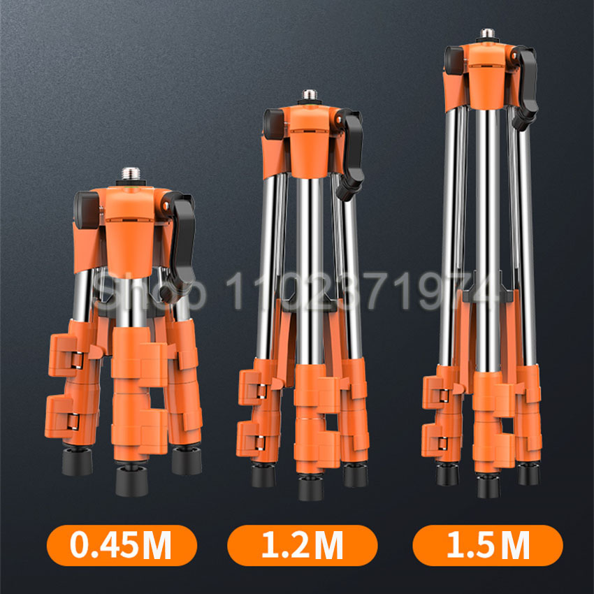 Laser Level Tripod Stand 1.5M - ユニバーサル調整可能ステンレス鋼三脚スタンド,セルフレベリング自動レーザー用水準器,1.5m, 1.2m, 0.45m