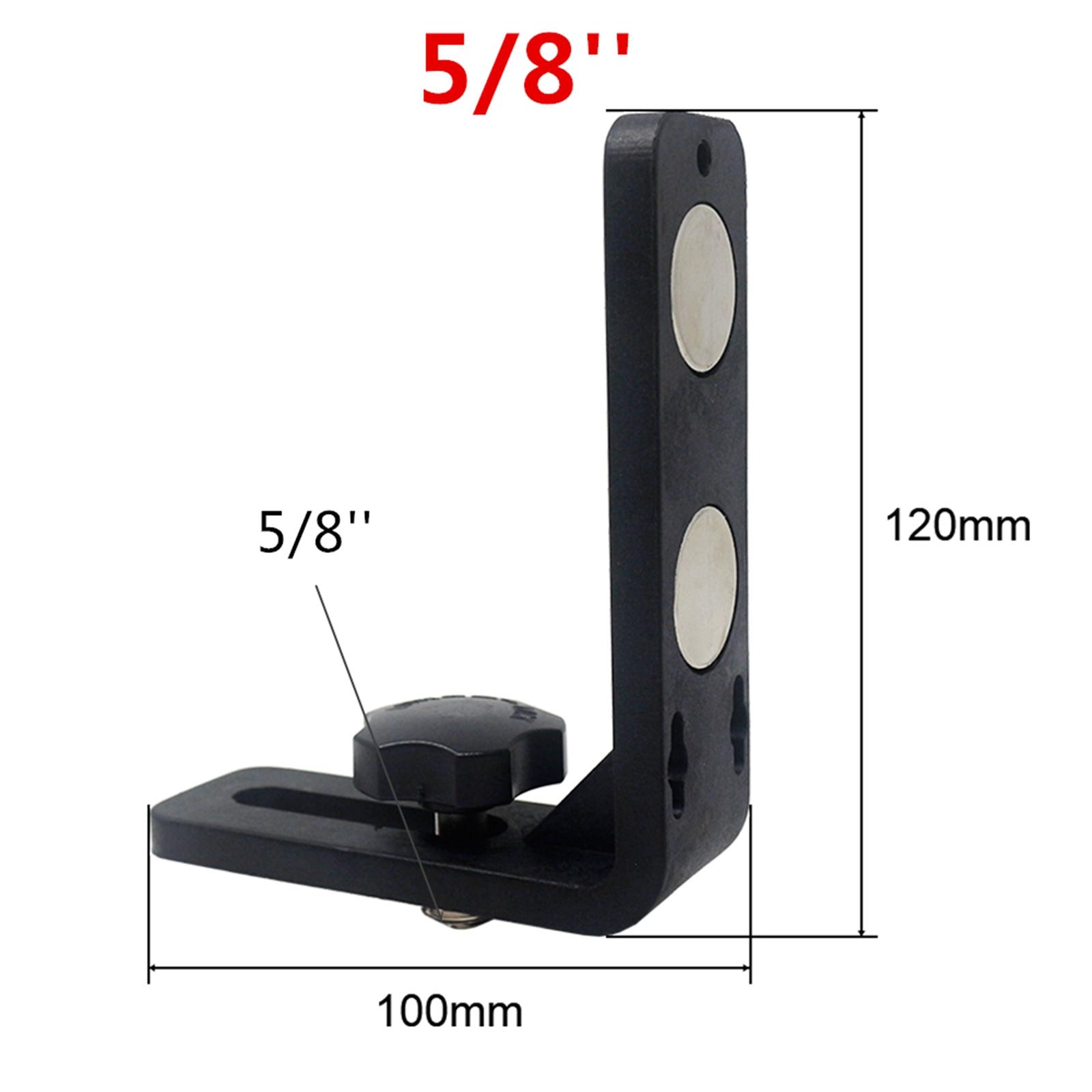 Line Laser Level Magnetic Bracket - 2ラインレベル用強力マグネットブラケット、360度回転可能な水平調整サポート、5/8インチインターフェース調整壁掛け式