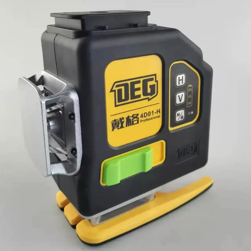 Green Beam Laser Level 12 Line - DEG 4D01-H12D 12ライン式水平調整ツール、クロスライン3Dグリーンレーザー、充電式バッテリー内蔵の自動水平調整機能付きレーザーレベル。