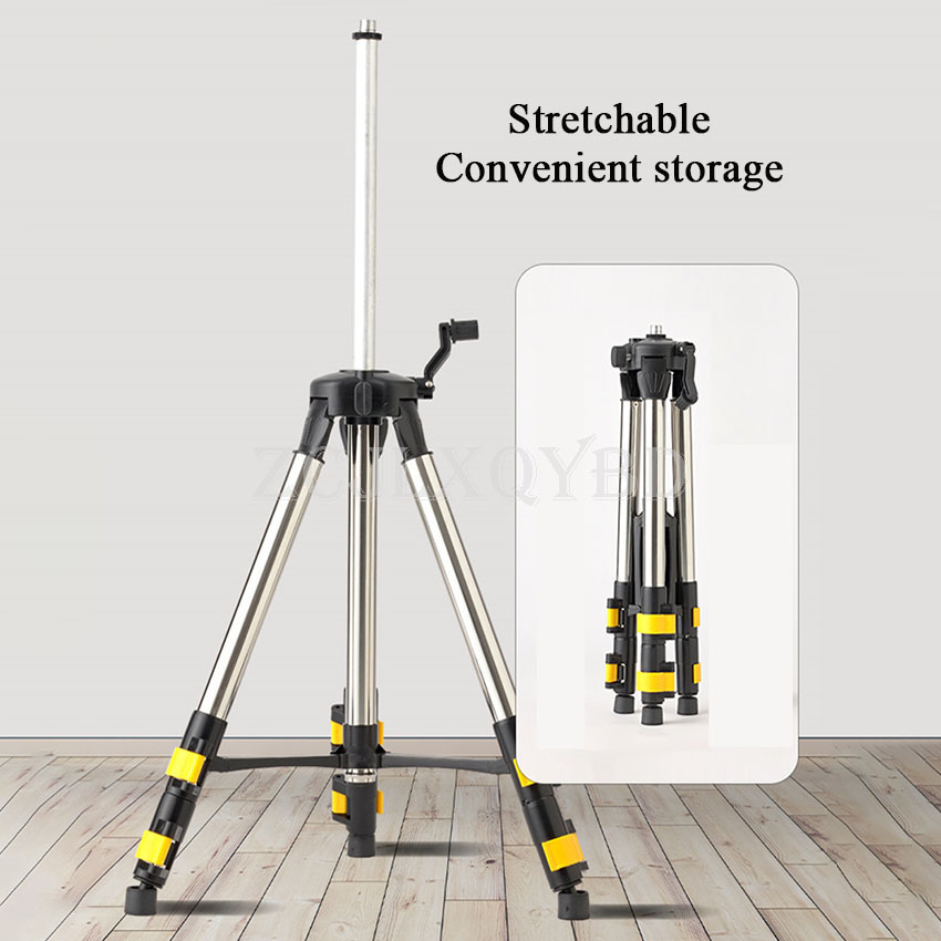 Laser Level Tripod Stand 1.5M - ステンレス製延長バー付き三脚スタンド。0.45m、1.2m、1.5mの3段階の高さ調整が可能。レーザーレベルホルダー用。