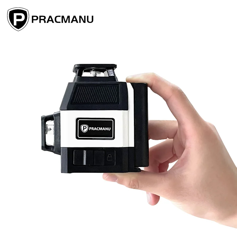Green Beam Laser Level 12 Line - プラクマチュウ-ミニ3Dレーザーレベル,12ライン,セルフレベリング,水平および垂直クロスライン,超強力なグリーンビーム,360
