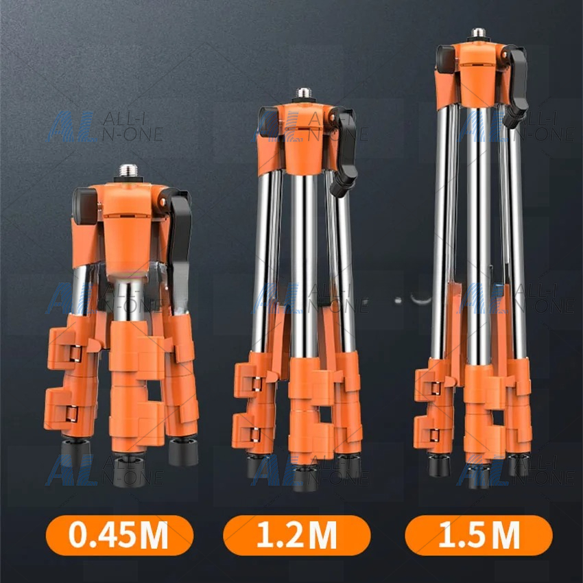 Laser Level Tripod Stand 1.5M - ユニバーサル調整可能なステンレス鋼三脚スタンド 1.5M/1.2M/0.45M バブルレベル付き 自動セルフレベリングレーザーレベル用