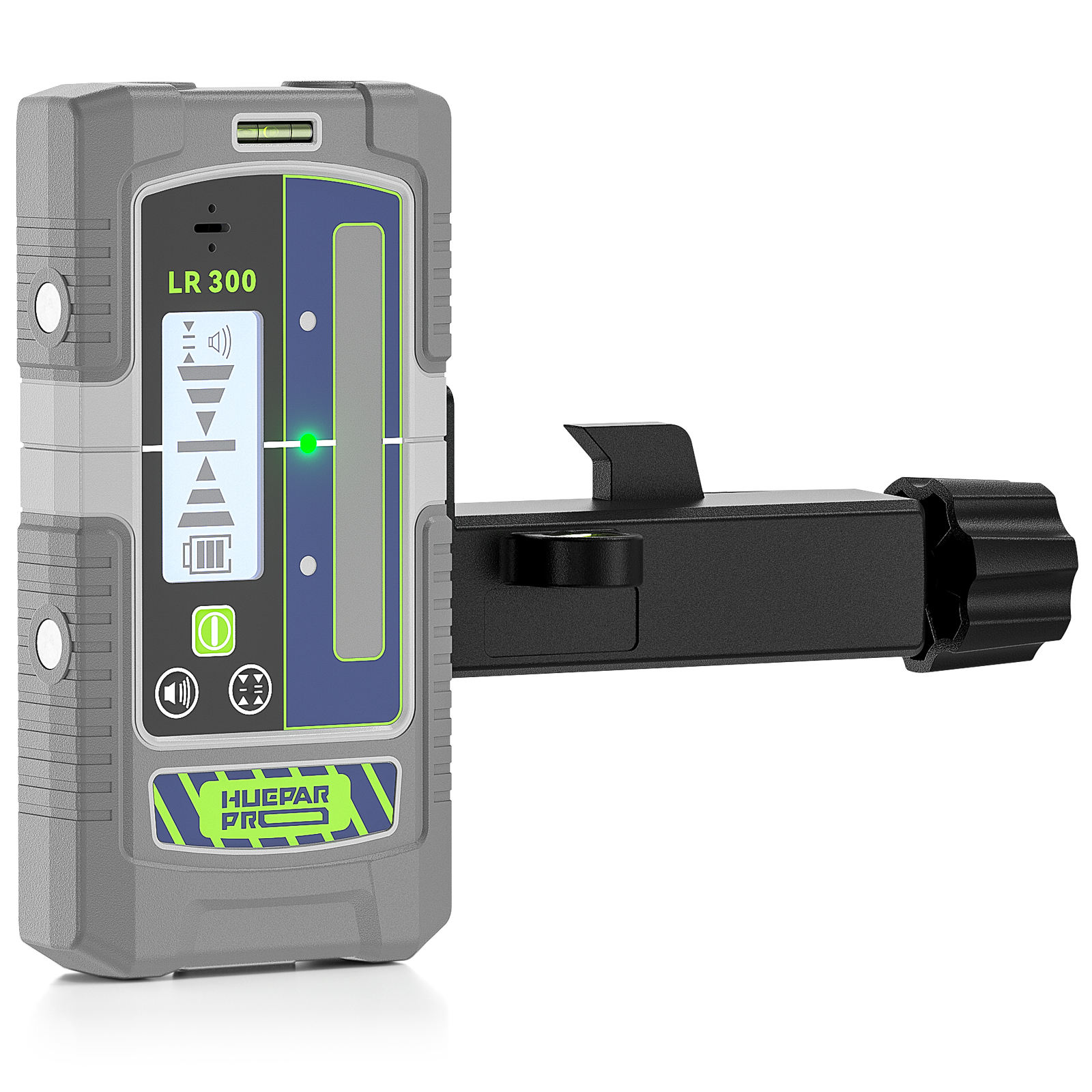 Laser Level With Receiver Detector - 2026 Huepar LR300 レーザーレベル受光器検出器 赤色および緑色ビーム用 長距離検出
