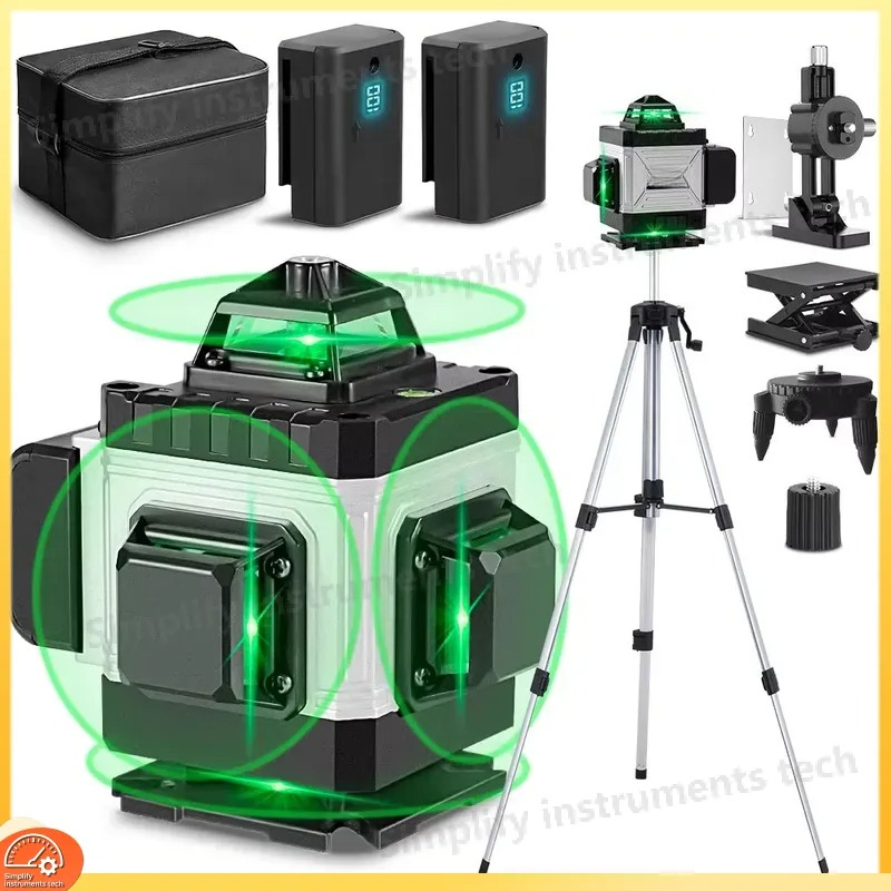 16 ラインレーザーレベル APP リモコン付き 360 度 - Cross Line Laser 360 Degree のレビューと価格