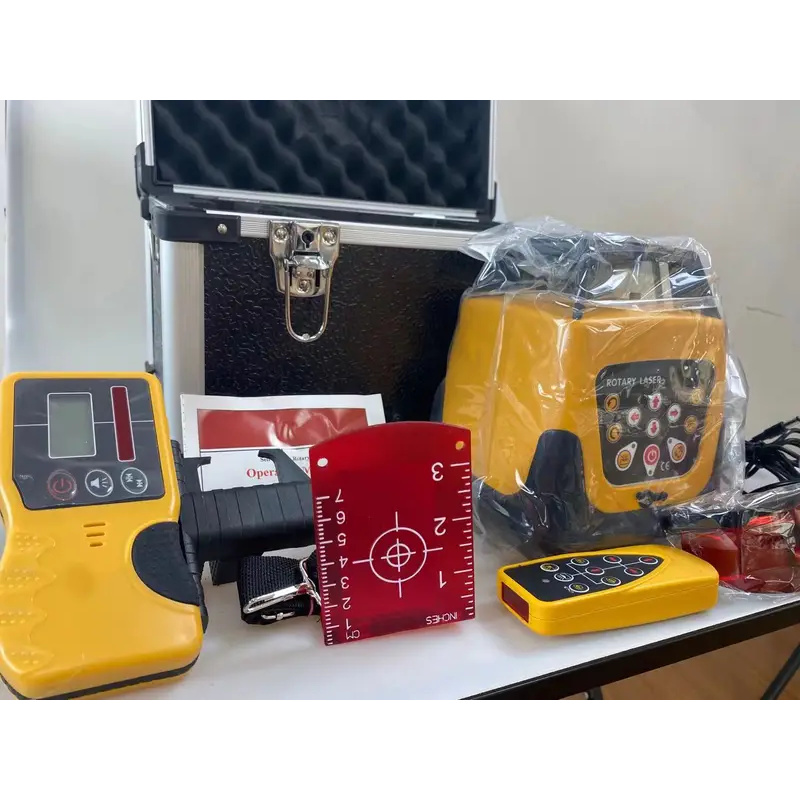 高精度自動電子セルフレベリング360°回転レーザー3D赤色ビ - Rotary Laser Level 500M Range のレビューと価格
