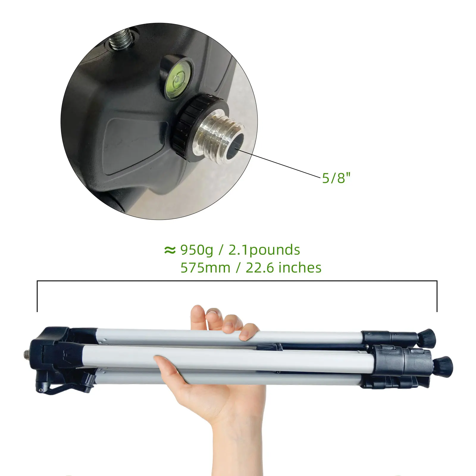 Clubiona 950g 2ポンド（正味重量）1.5m/6 - Laser Level Tripod Stand 1.5M のレビューと価格