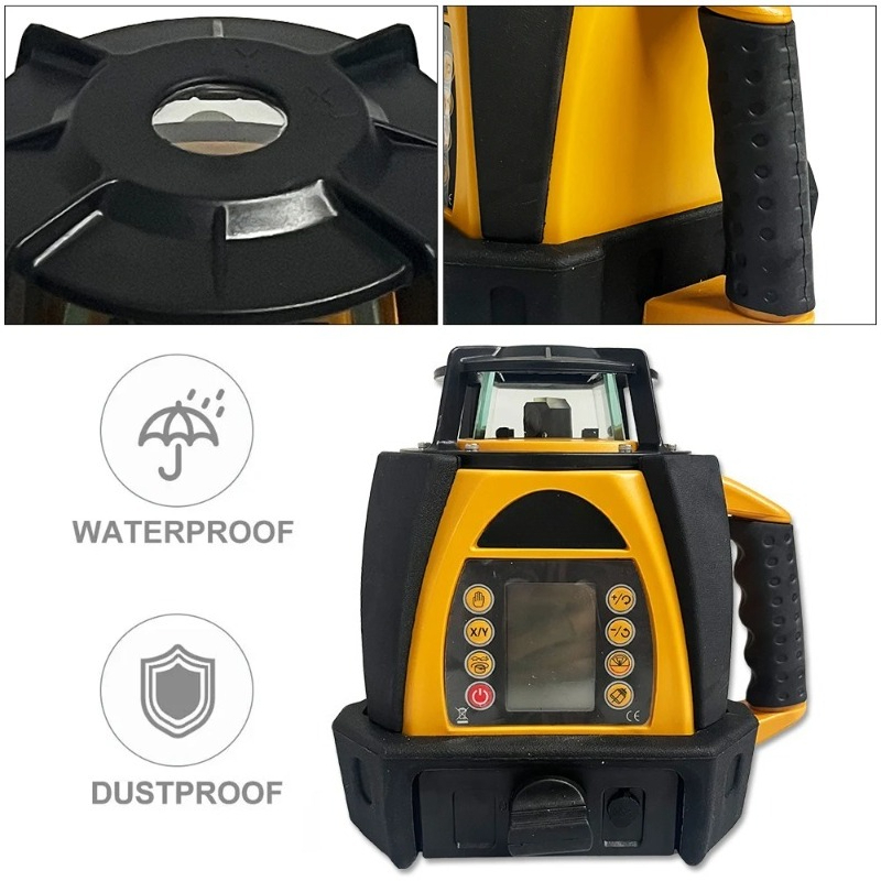 207R自動水平調整ロータリーレーザーレベル、LCD付き、作 - Rotary Laser Level 500M Range のレビューと価格