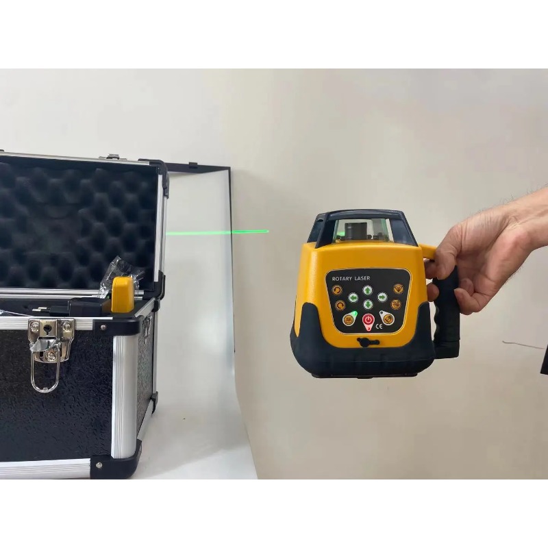 高精度回転レーザーレベル 360°自動水平調整 3Dグリーン - Rotary Laser Level 500M Range のレビューと価格