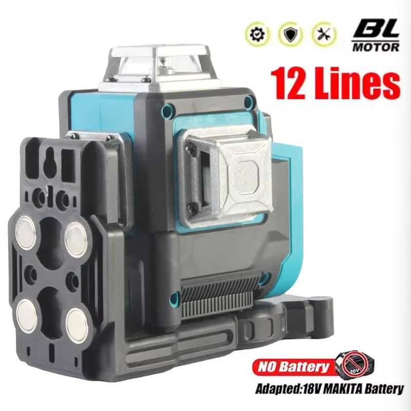 12 ラインレーザーレベル 3D 水平および垂直グリーンビー - Green Beam Laser Level 12 Line のレビューと価格