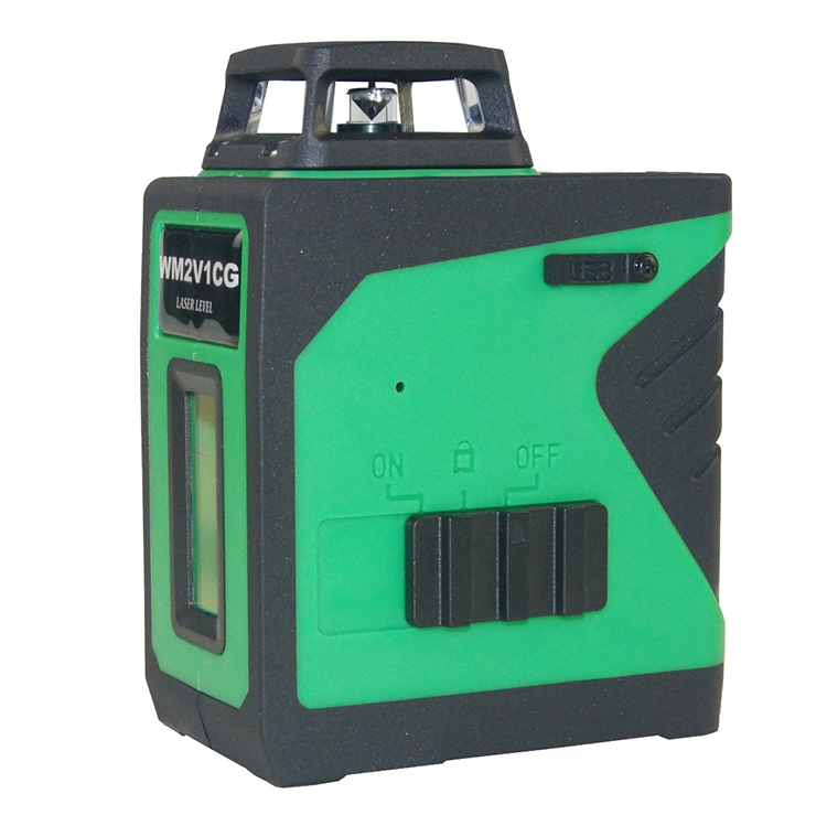 360度クロスラインレーザーレベル、水平・垂直表示、自動水平 - Green Beam Laser Level 12 Line のレビューと価格