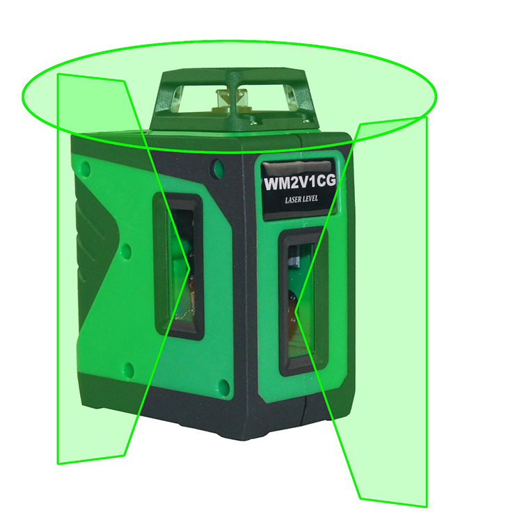360度クロスラインレーザーレベル、水平・垂直表示、自動水平 - Green Beam Laser Level 12 Line のレビューと価格