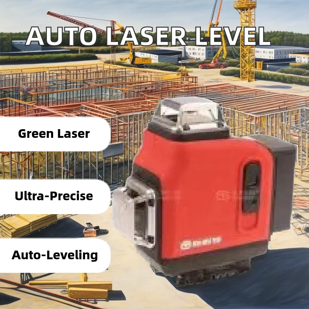 超高輝度グリーンライト高精度全自動12/16ライン屋内外兼用 - Laser Level Outdoor Bright Green のレビューと価格