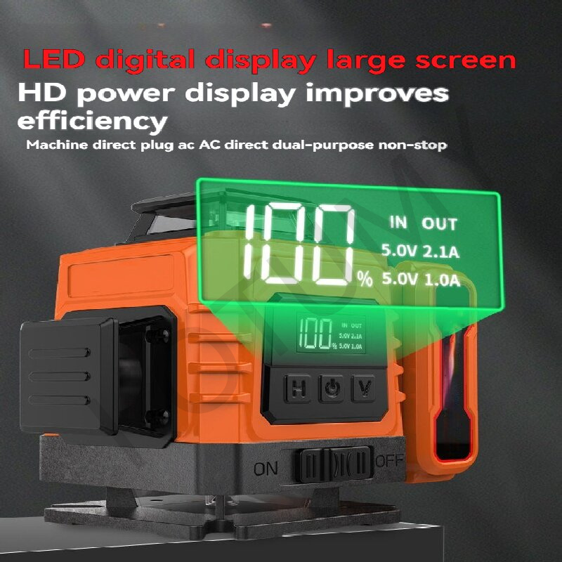 12ライン グリーンレーザーレベル 360 °   自動水平 - Laser Level Outdoor Bright Green のレビューと価格