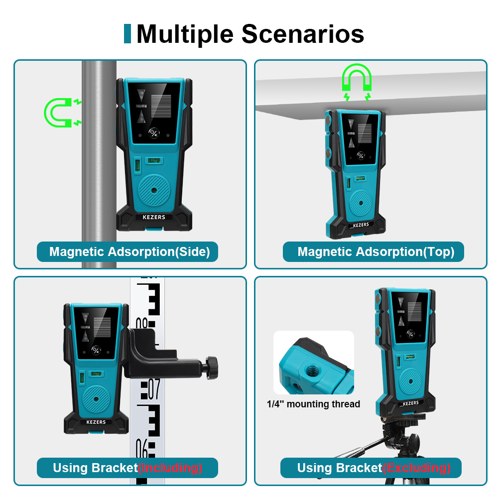 KEZERS -緑色レーザーレベル検出器,KL4D-05G/ - Laser Level With Receiver Detector のレビューと価格