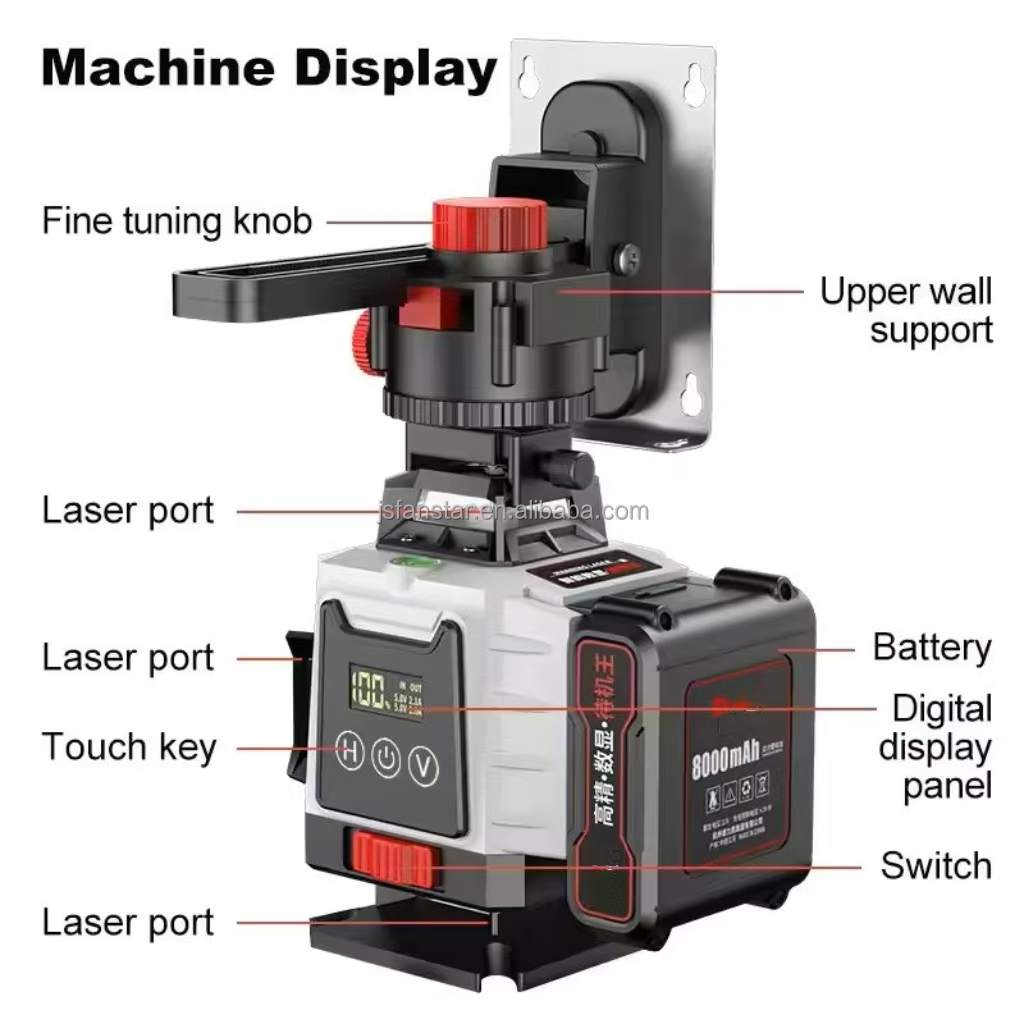 ATVNew デジタル16ライン グリーンレーザーレベル セ - Laser Level 4D 16 Line Green のレビューと価格