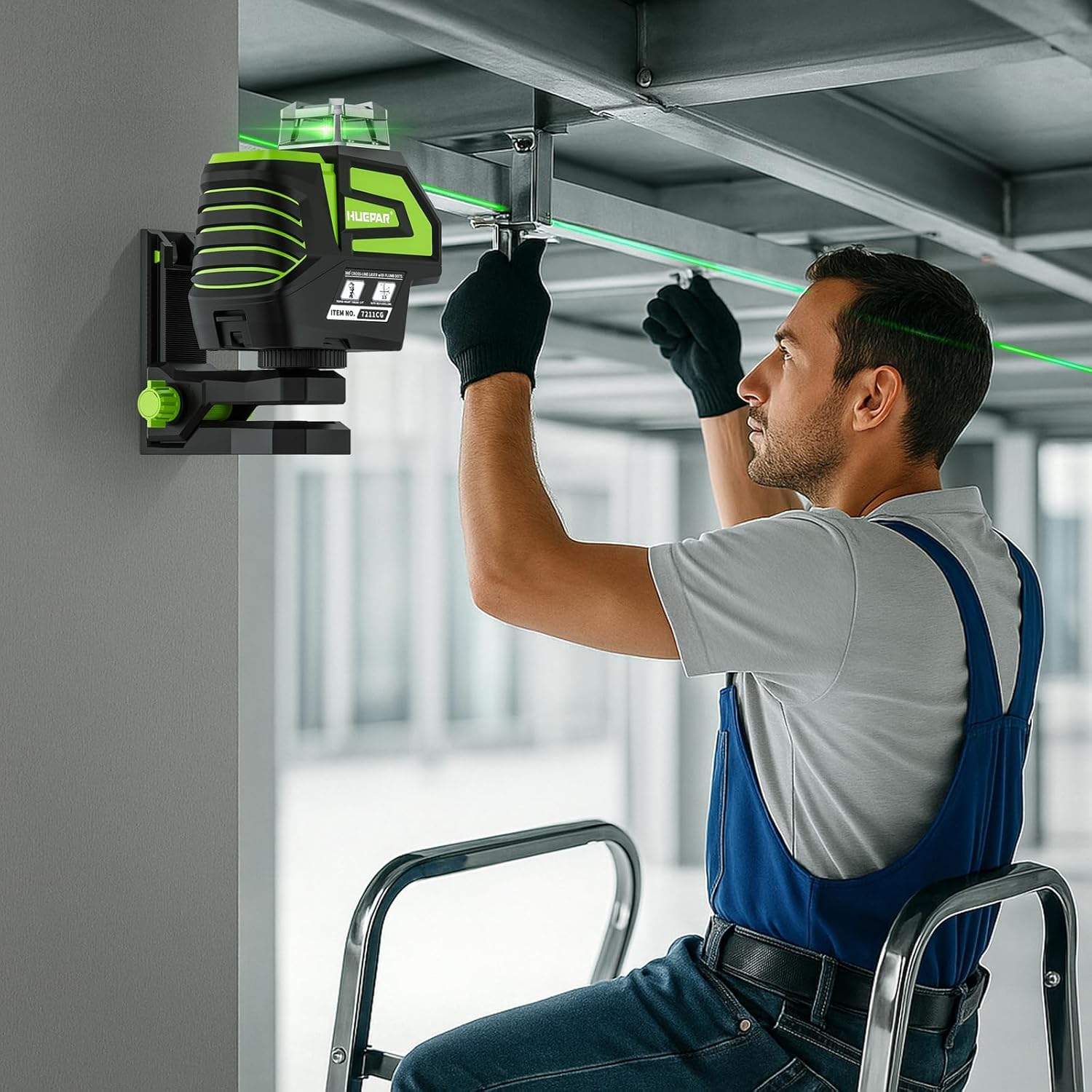Huepar PV12 ラインおよびポイントレーザーレベル用 - Line Laser Level Magnetic Bracket のレビューと価格