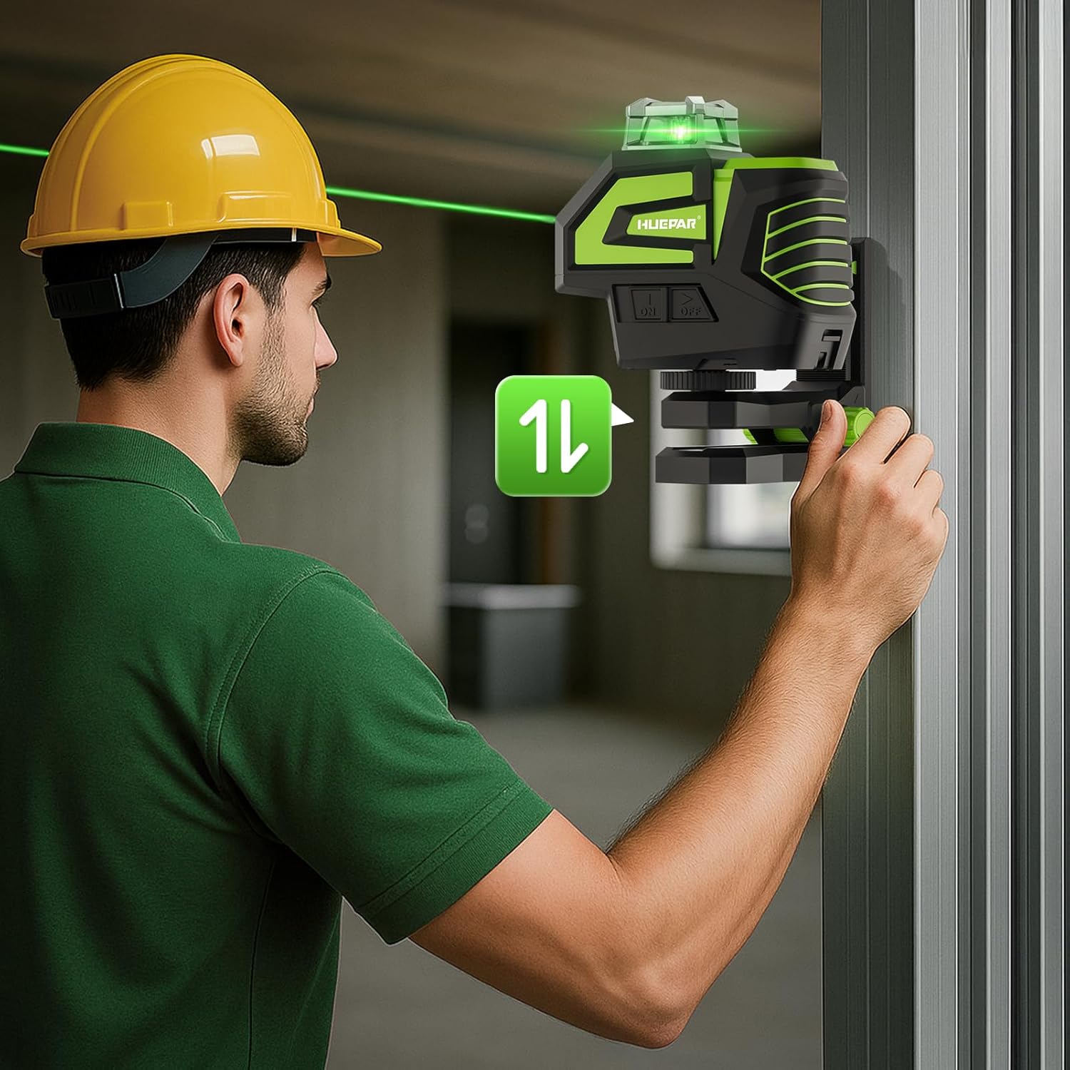 Huepar PV12 ラインおよびポイントレーザーレベル用 - Line Laser Level Magnetic Bracket のレビューと価格
