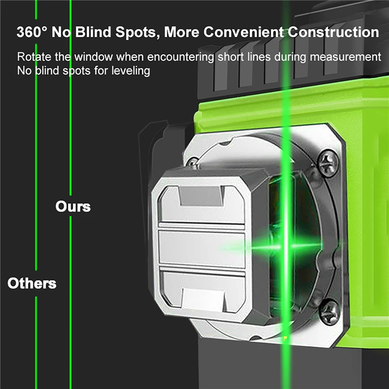 8/12/16 ラインレーザーレベル 4D グリーンラインセ - Laser Level 4D 16 Line Green のレビューと価格