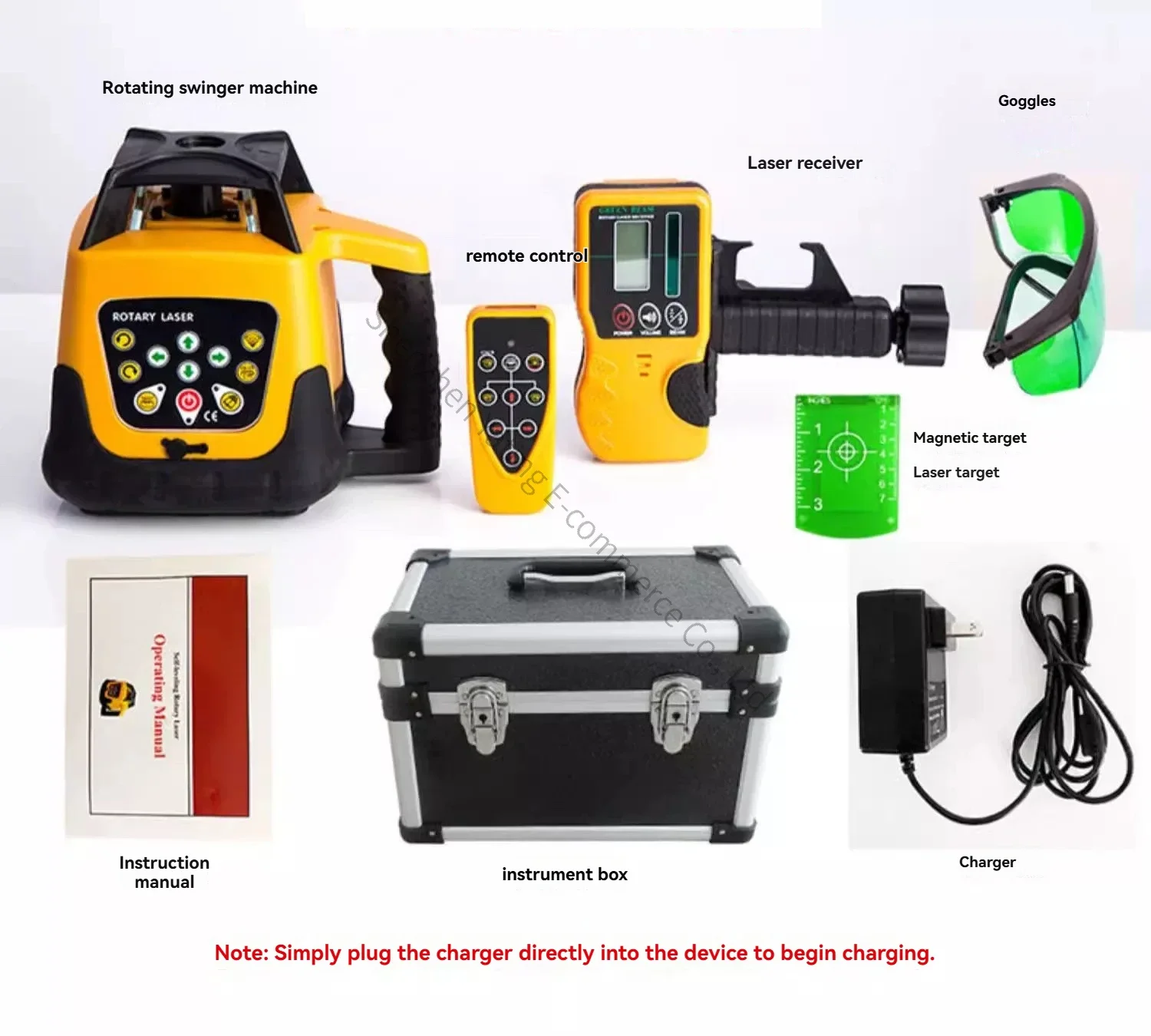 グリーンビーム回転式レーザーレベル – 完全自動電子水平調整 - Rotary Laser Level 500M Range のレビューと価格