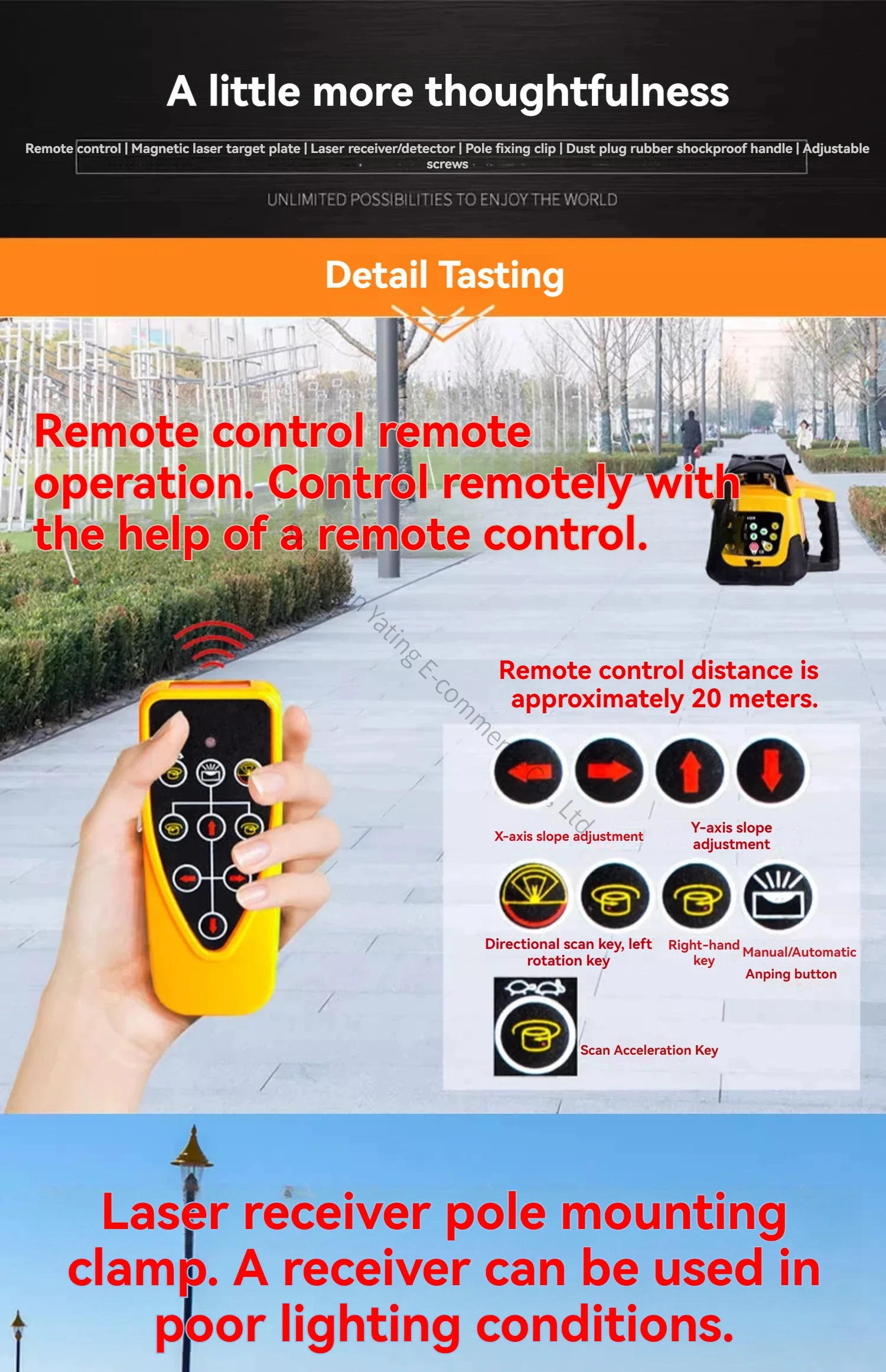 グリーンビーム回転式レーザーレベル – 完全自動電子水平調整 - Rotary Laser Level 500M Range のレビューと価格