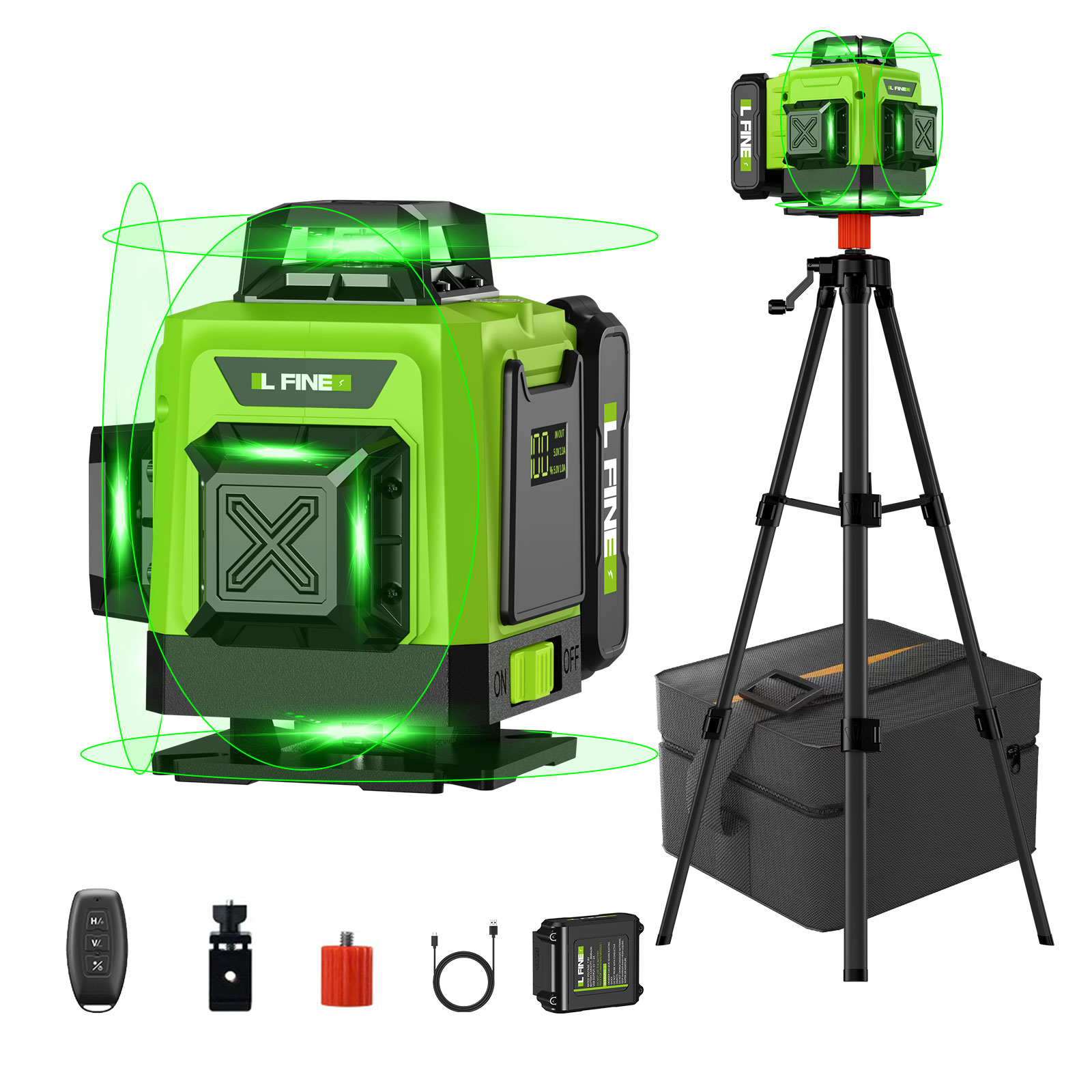 レーザーレベルセルフレベリング水平垂直クロス 16 ライング - Cross Line Laser 360 Degree のレビューと価格
