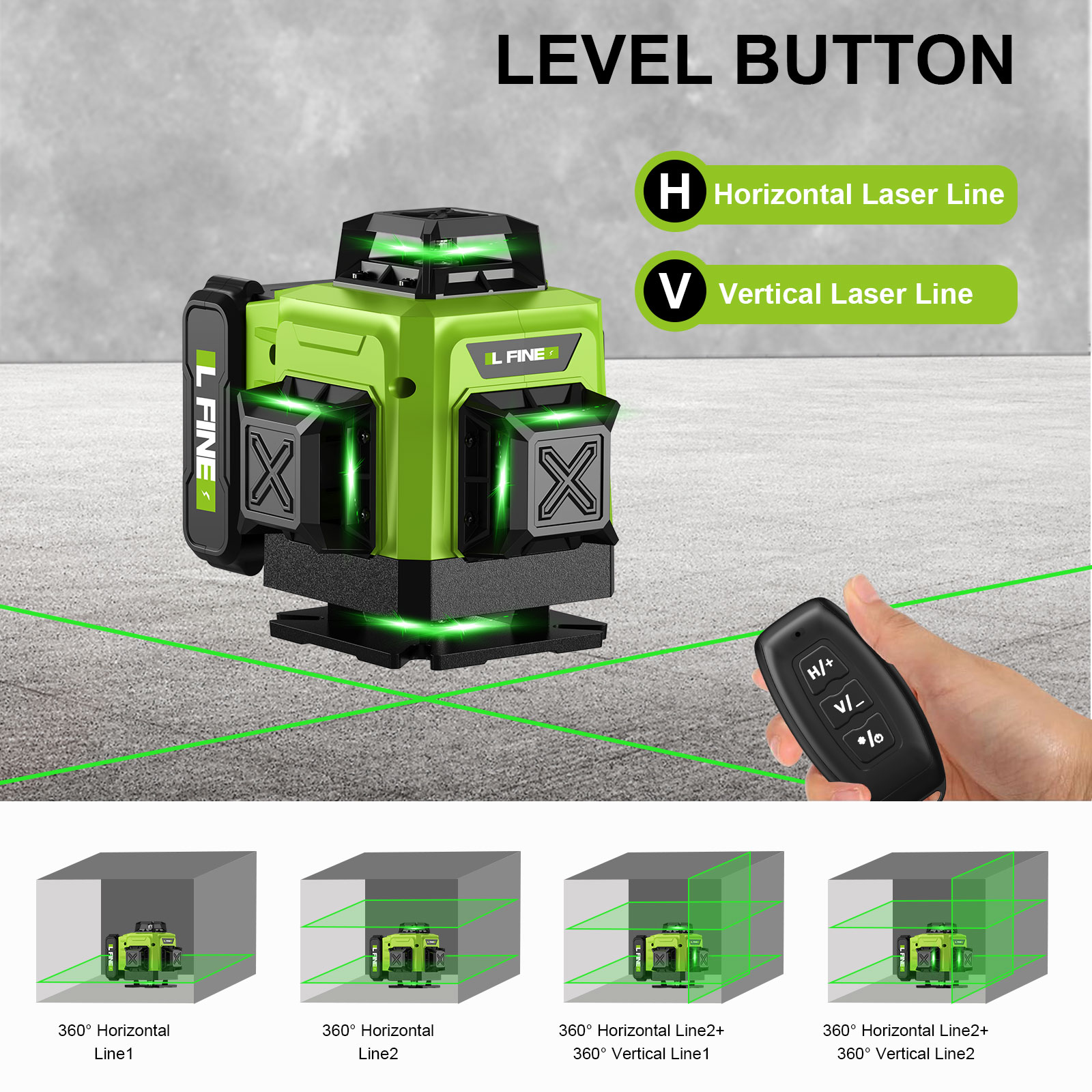 レーザーレベルセルフレベリング水平垂直クロス 16 ライング - Cross Line Laser 360 Degree のレビューと価格