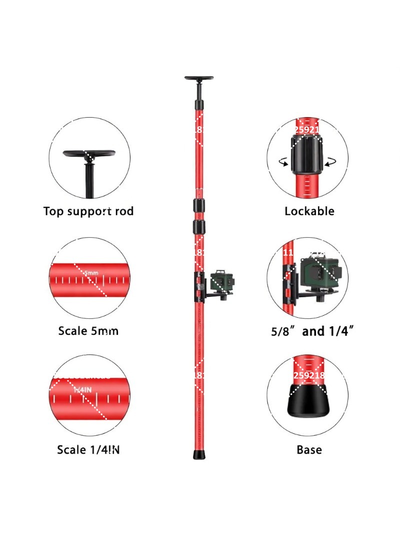 調整可能な3ラインレーザーレベル三脚、高さ1.2M/1.5M - Laser Level Tripod Stand 1.5M のレビューと価格