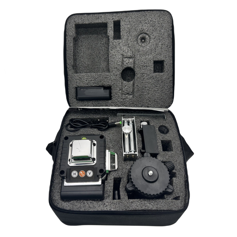 ミラー3Dレーザーレベル4D銀メッキグリーン12ライン16ラ - Laser Level 4D 16 Line Green のレビューと価格