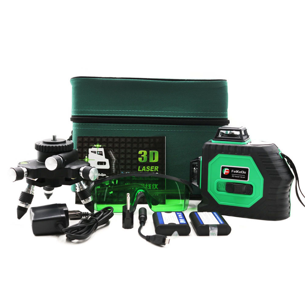 プロの垂直および水平3Dレーザーレベル,12ライン,セルフレ - Laser Level 3D Cross Line Self Leveling のレビューと価格