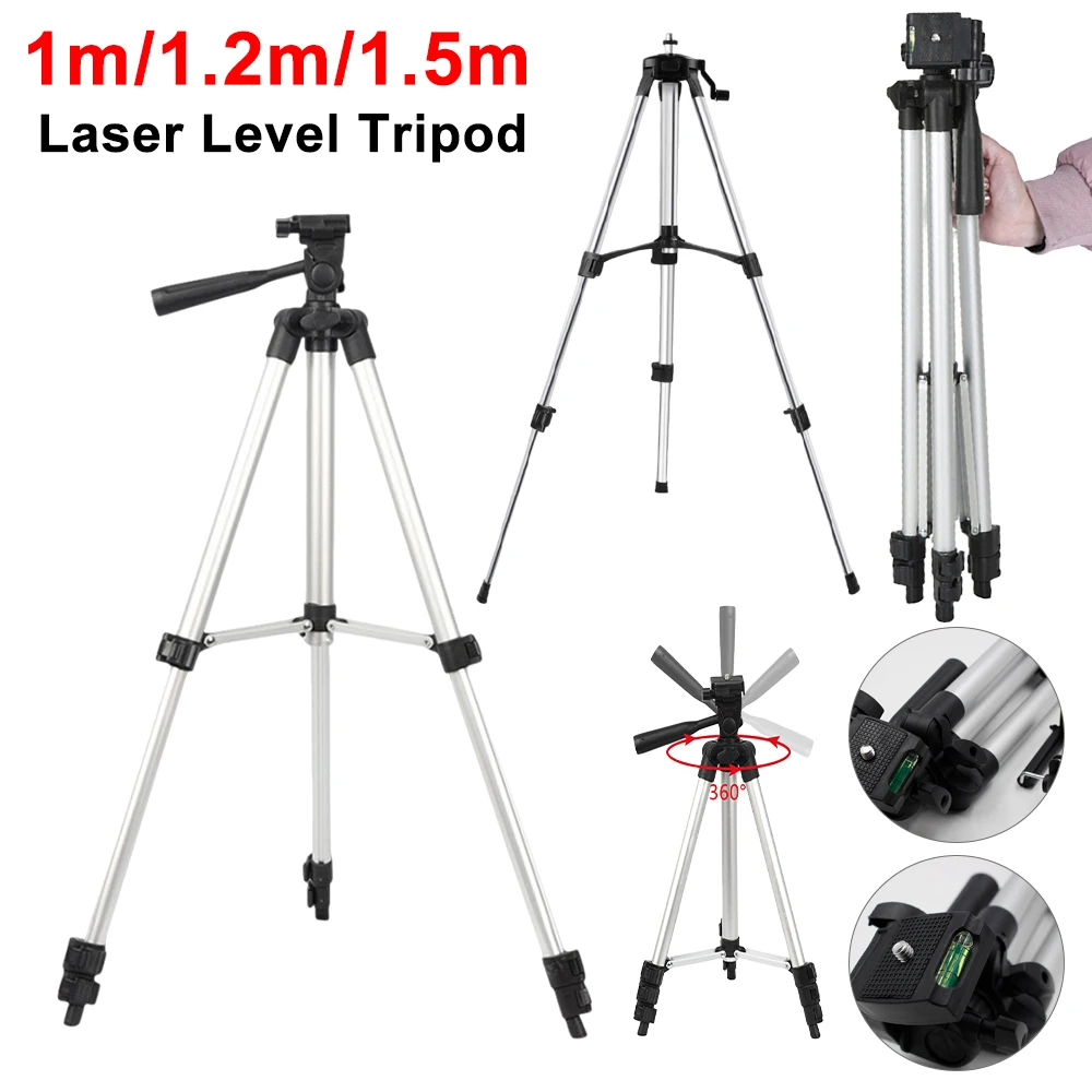 1M/1.2M/1.5M レーザーレベル三脚 調節可能な高さ - Laser Level Tripod Stand 1.5M のレビューと価格