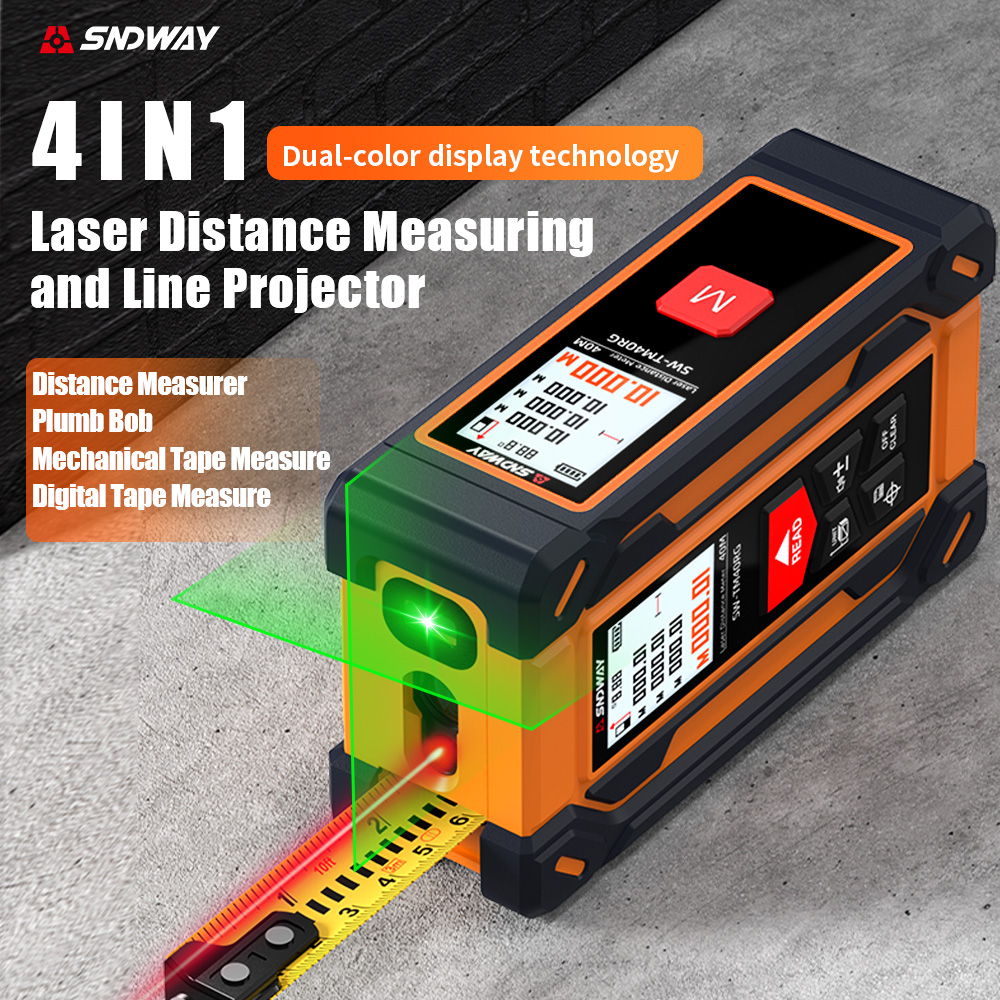 SNDWAY 4-in-1レーザー距離計（グリーンクロスライ - Laser Level Rechargeable Usb のレビューと価格