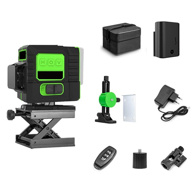 AB66-超明るい12ライングリーンレーザーレベル360 ° - Laser Level Outdoor Bright Green のレビューと価格