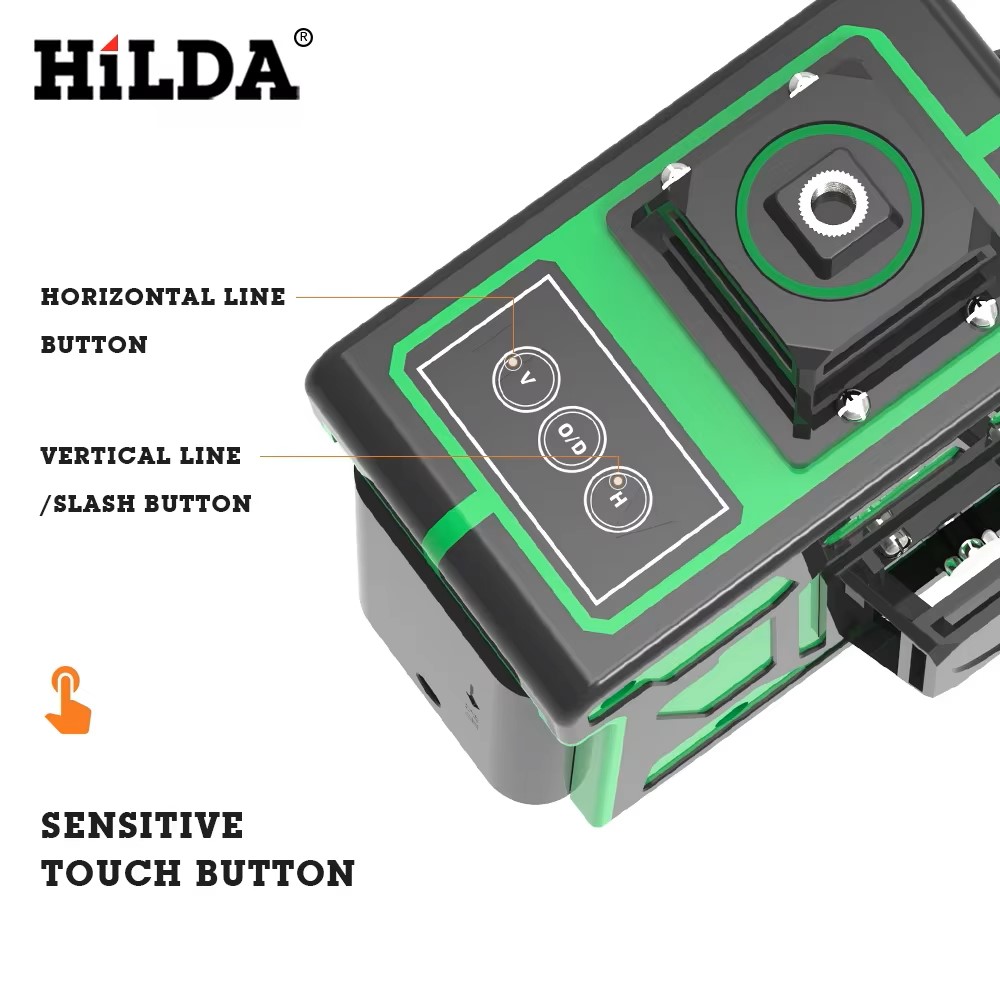 HILDA 16/12 ライン超強力 4D/3D レーザーレ - Green Beam Laser Level 12 Line のレビューと価格