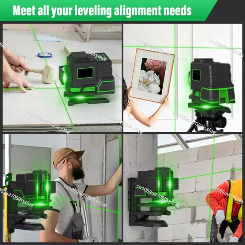 レーザーレベル用三脚 ミニグリーンクロス 12ライン 自動水 - Laser Level 3D Cross Line Self Leveling のレビューと価格