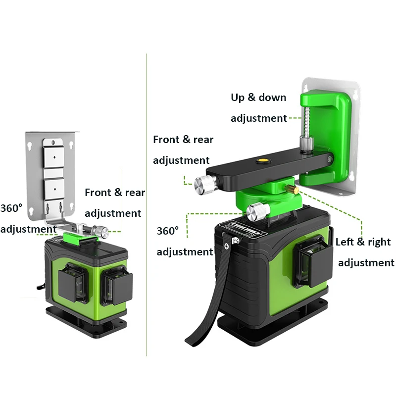 グリーンレーザーダイオード 16ライン 4D垂直レーザー平面 - Laser Level 4D 16 Line Green のレビューと価格