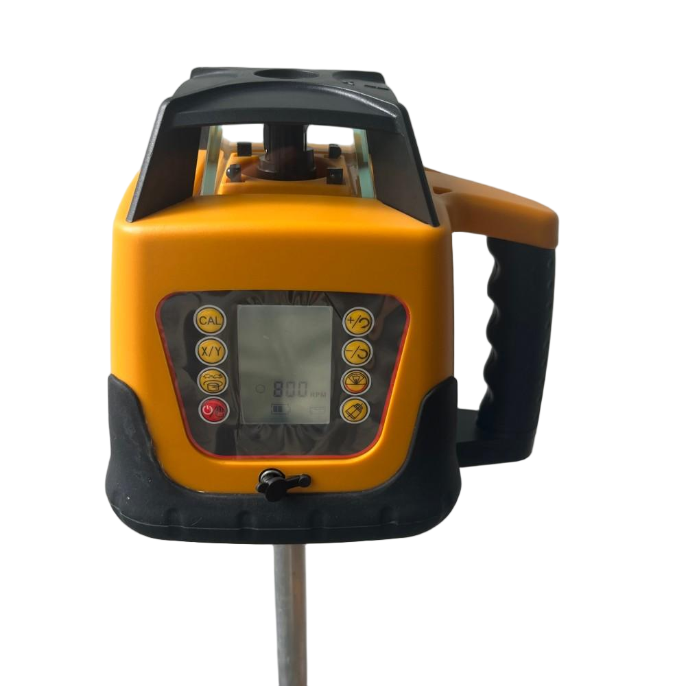 高精度回転式レーザー、自動水平調整機能付き、360度回転、赤 - Rotary Laser Level 500M Range のレビューと価格