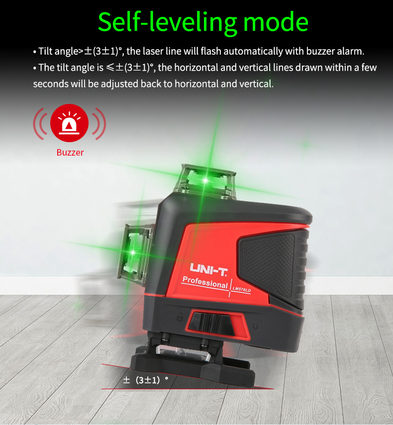UNI-T レーザーレベル 360° 12/16ライン 3D - Green Beam Laser Level 12 Line のレビューと価格